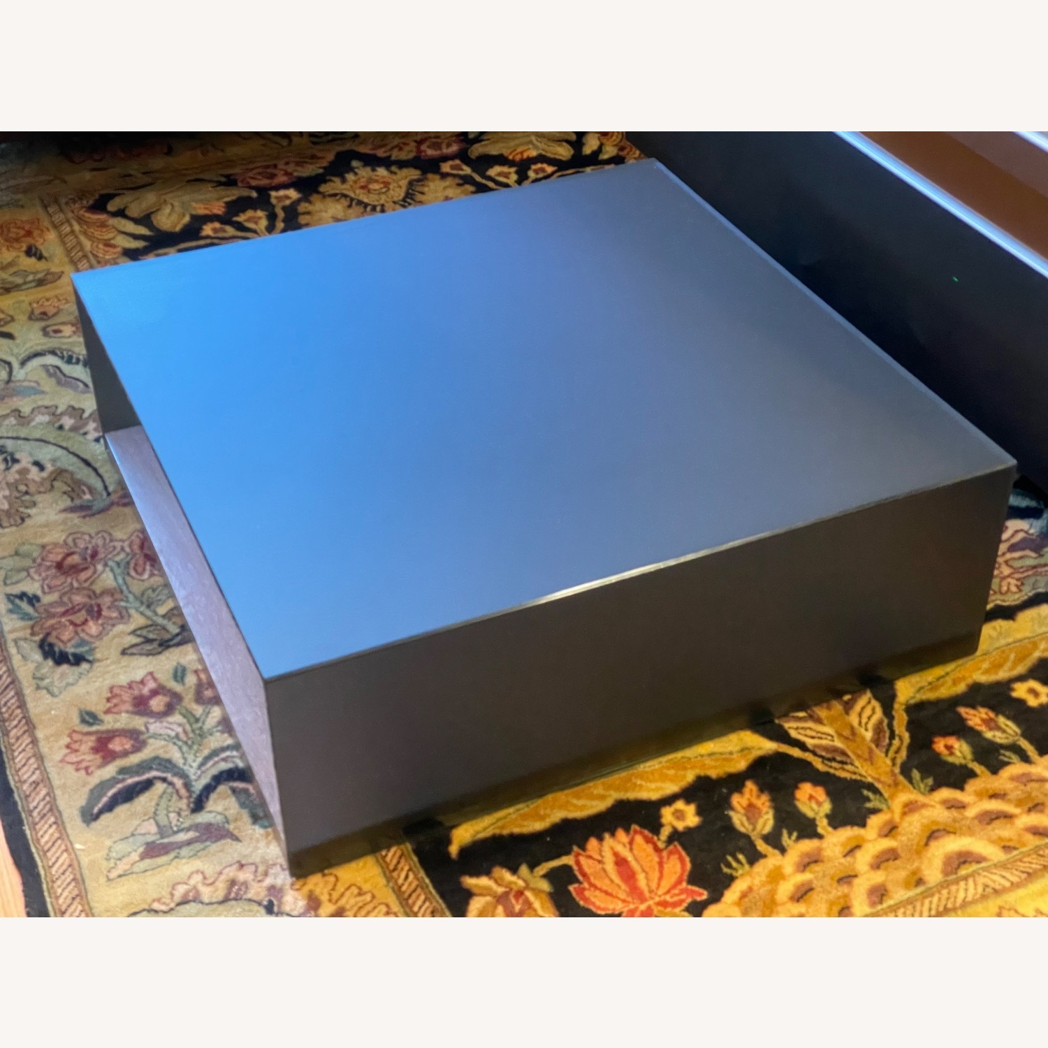 Ligne Roset Black Glass Coffee Table - image-1
