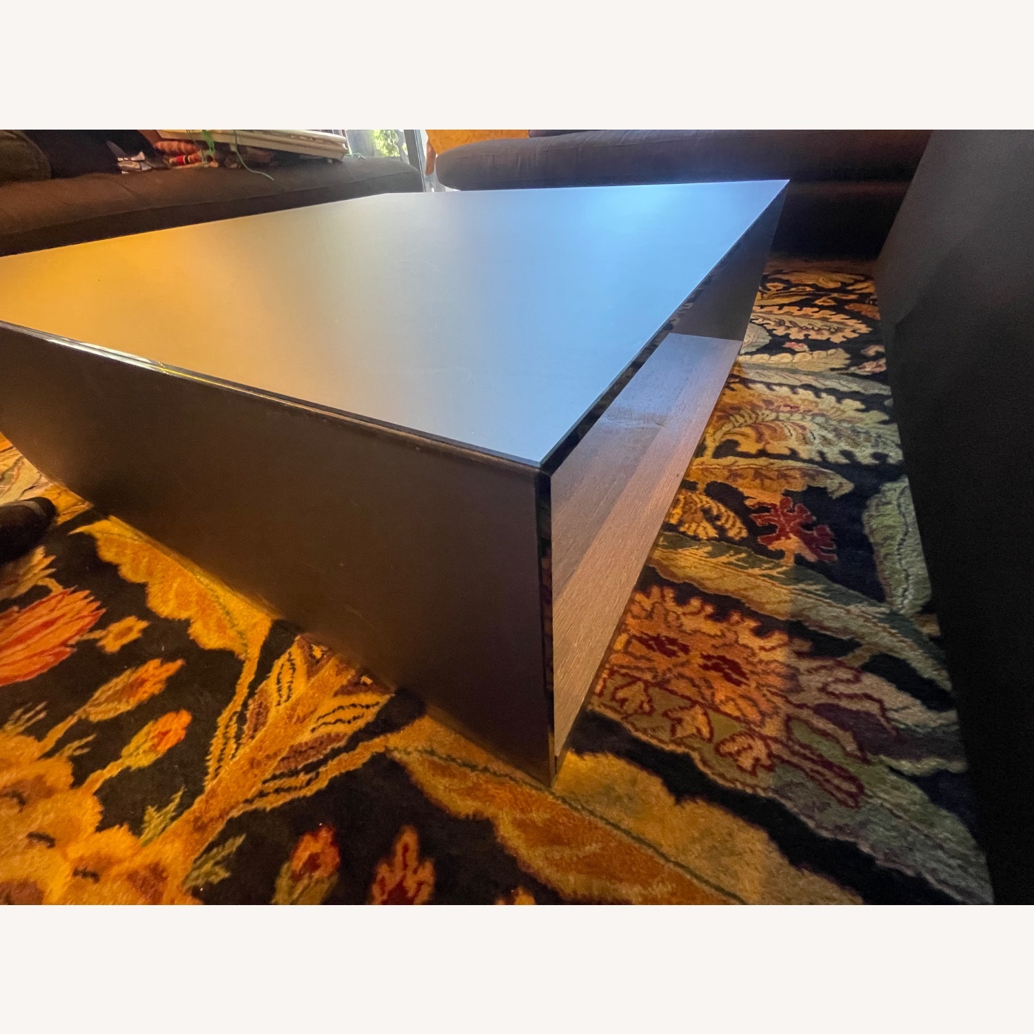 Ligne Roset Black Glass Coffee Table - image-4
