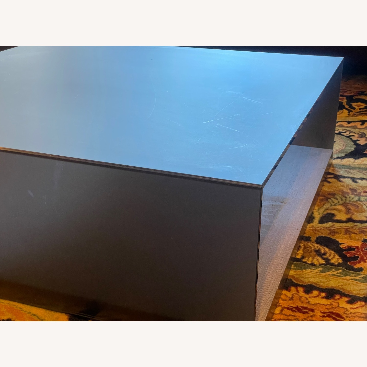 Ligne Roset Black Glass Coffee Table - image-5