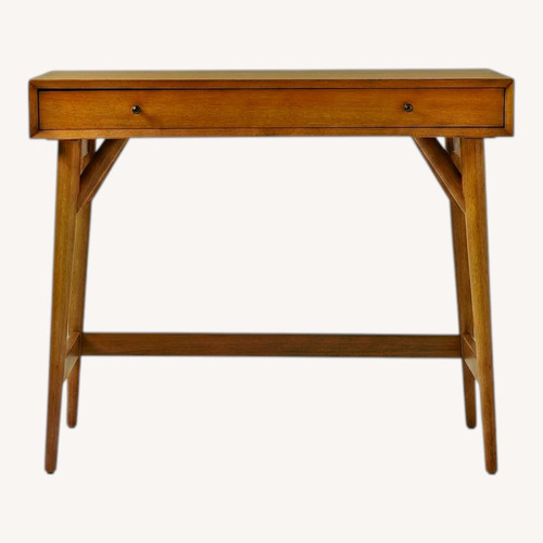 Used West Elm Mid-century Dark Brown Wood Desk for sale on AptDeco
