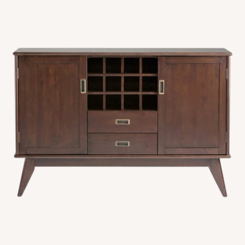 Used Simpli Home Draper Dark Brown Wood Sideboard for sale on AptDeco