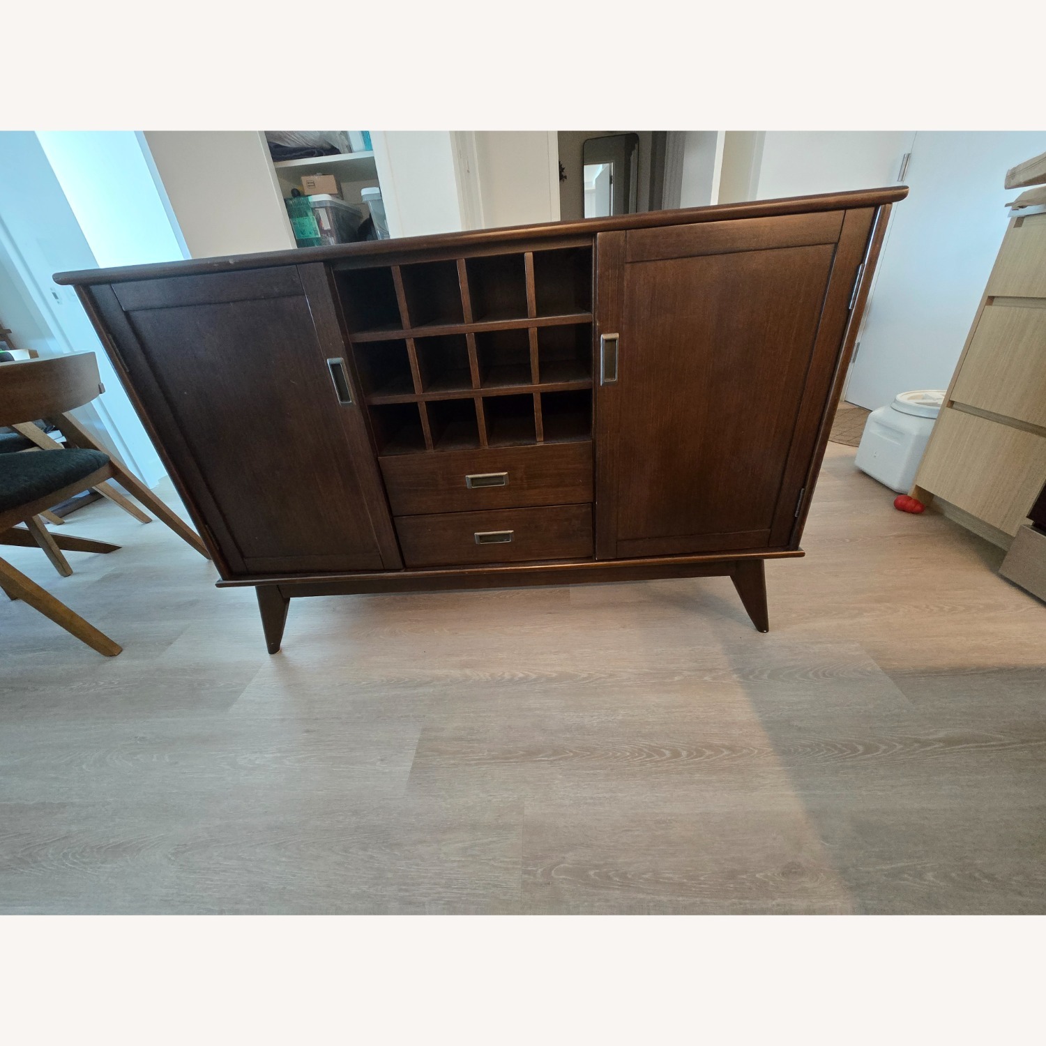 Simpli Home Draper Dark Brown Wood Sideboard - image-2