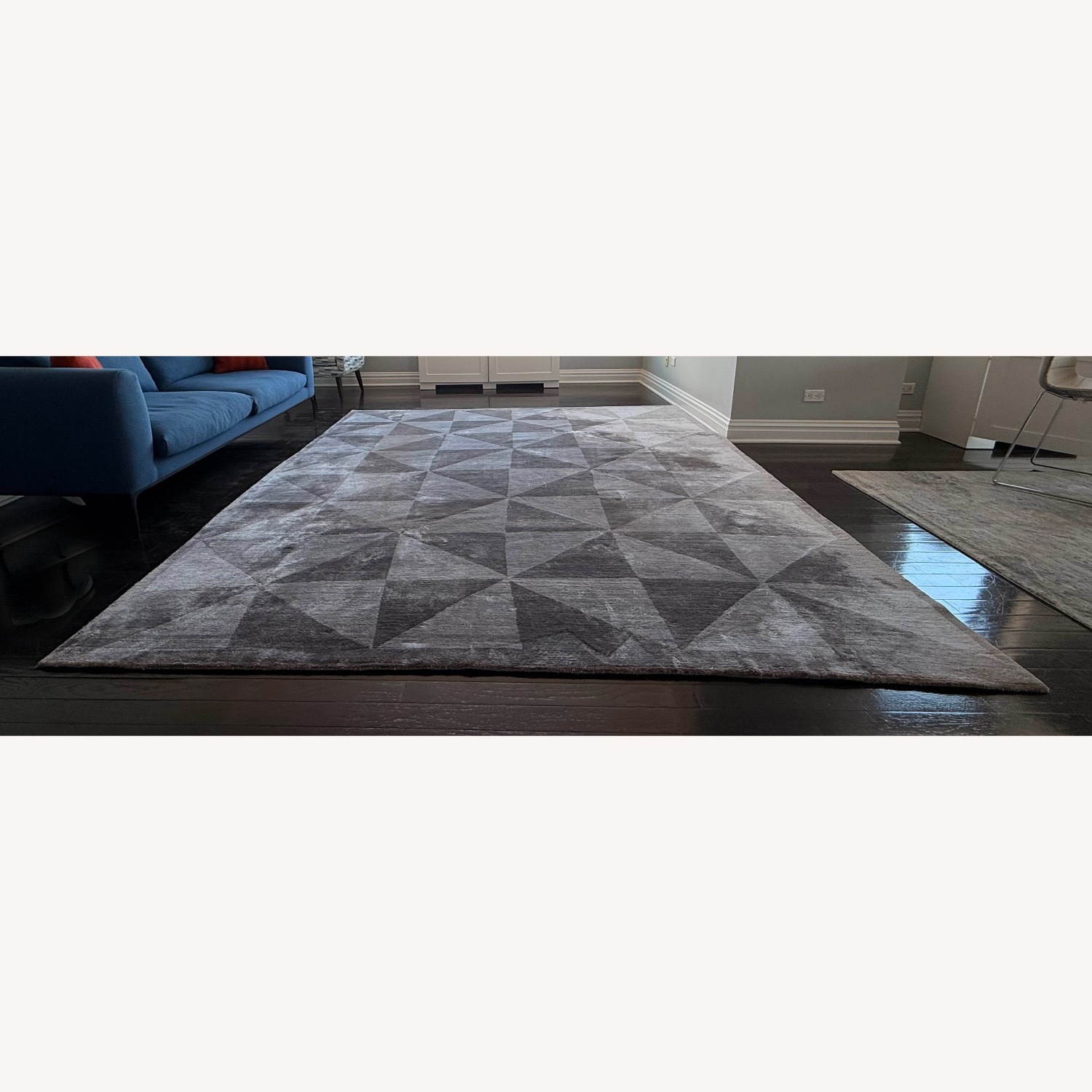 Silver Silk Area Rug 9' x 11' - image-1