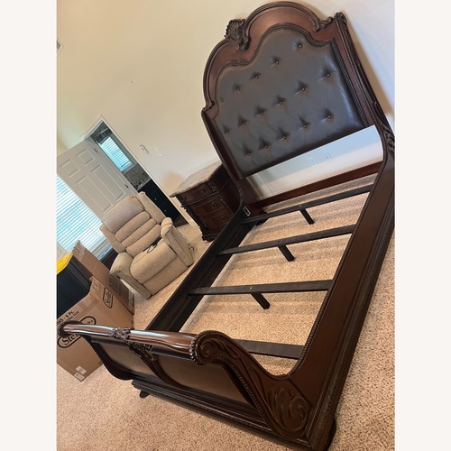 Used Homelegance Furniture Dark Brown Wood Headboard for sale on AptDeco