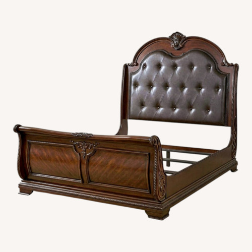 Used Homelegance Furniture Dark Brown Wood Headboard for sale on AptDeco
