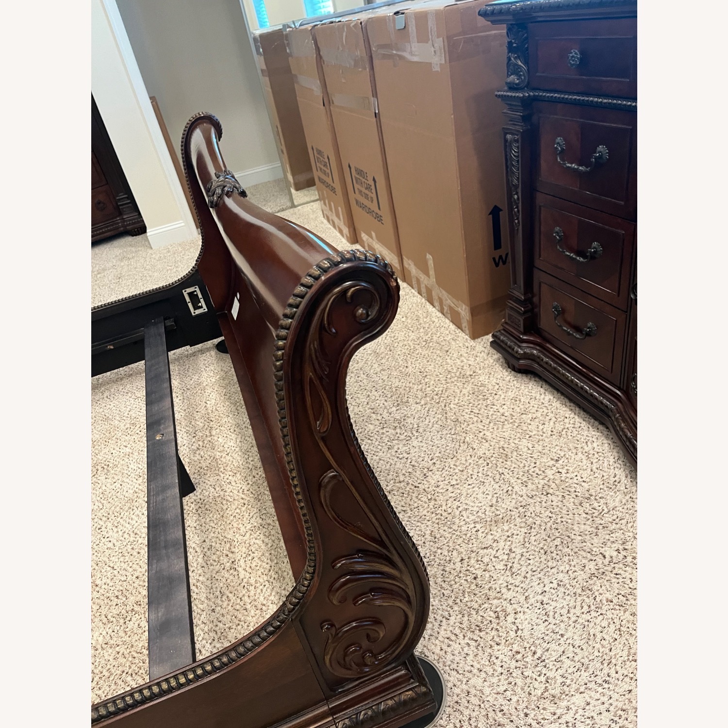 Homelegance Furniture Dark Brown Wood Headboard - image-3