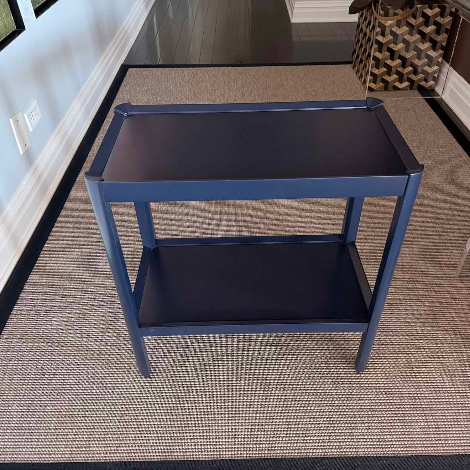 Ballard Designs Navy Blue End Tables - image-2