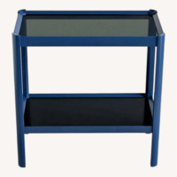 Ballard Designs Navy Blue End Tables