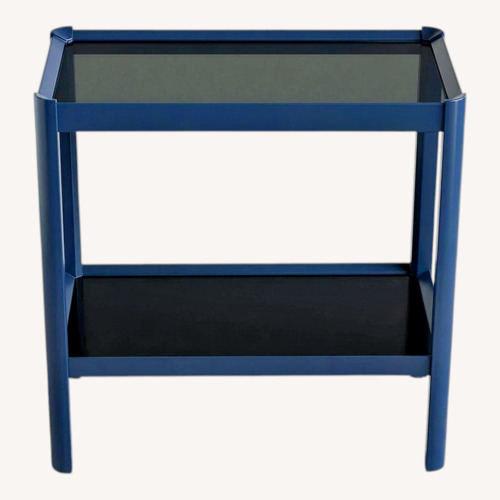 Used Ballard Designs Navy Blue End Tables  for sale on AptDeco