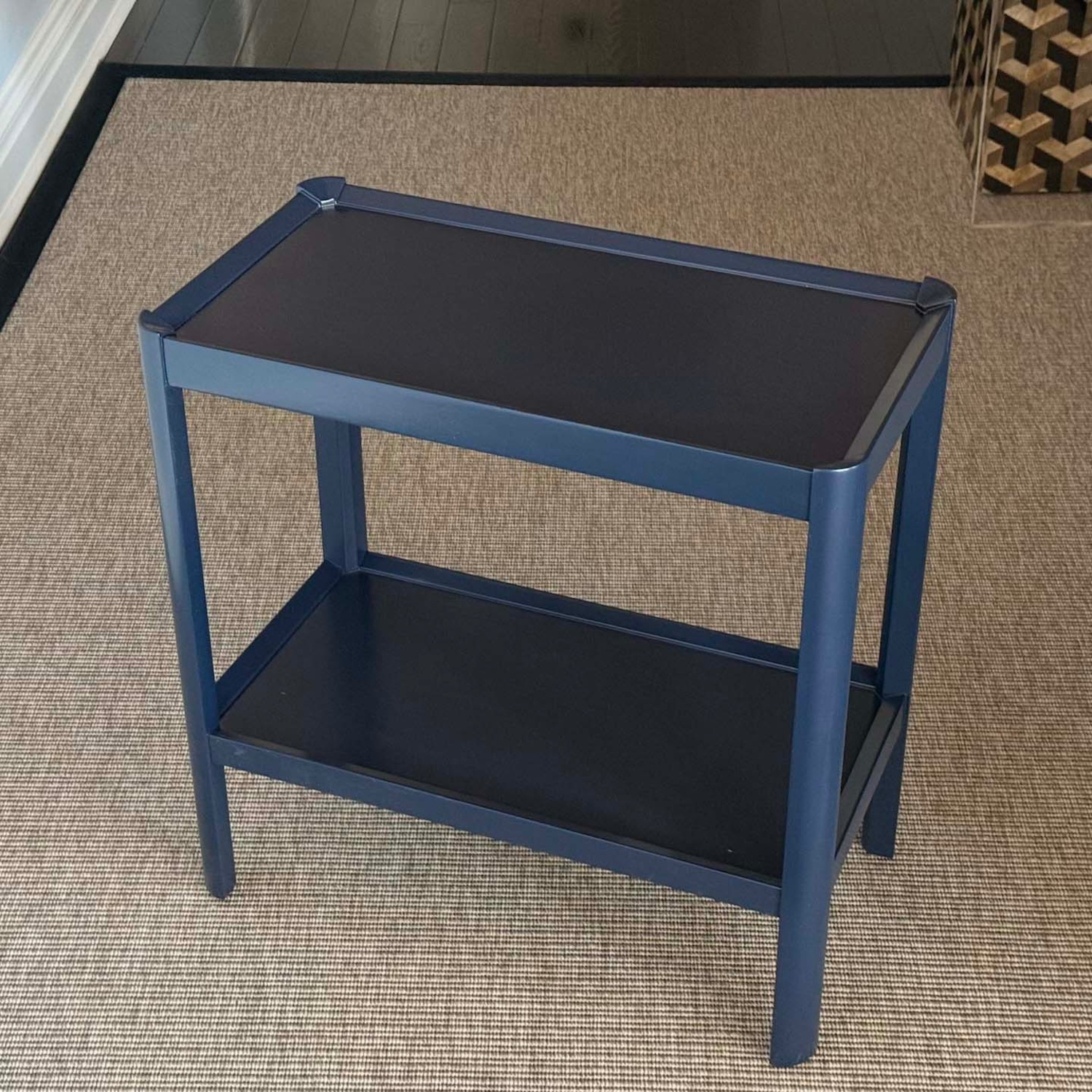 Ballard Designs Navy Blue End Tables  - image-3