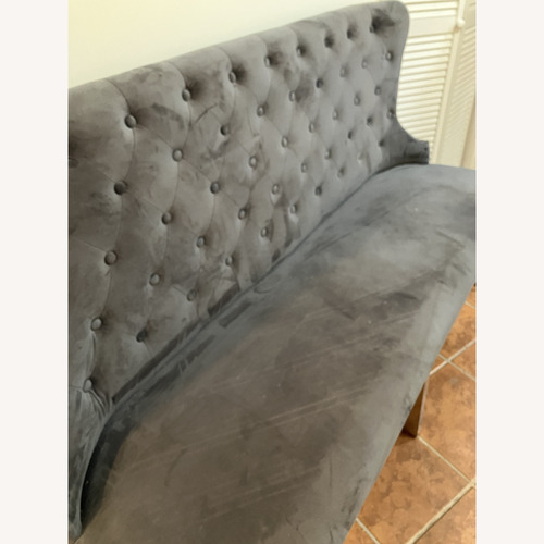 Used Wayfair Amick Upholstered Dark Gray Bench for sale on AptDeco