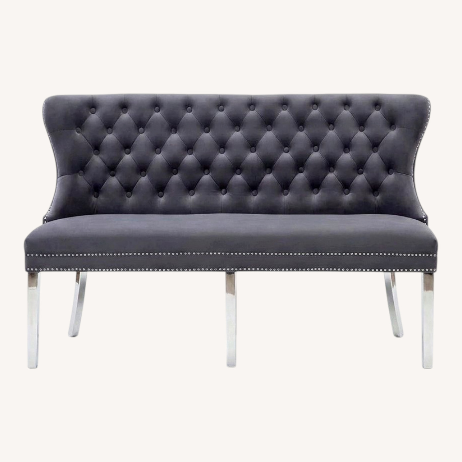 Wayfair Amick Upholstered Dark Gray Bench - image-0