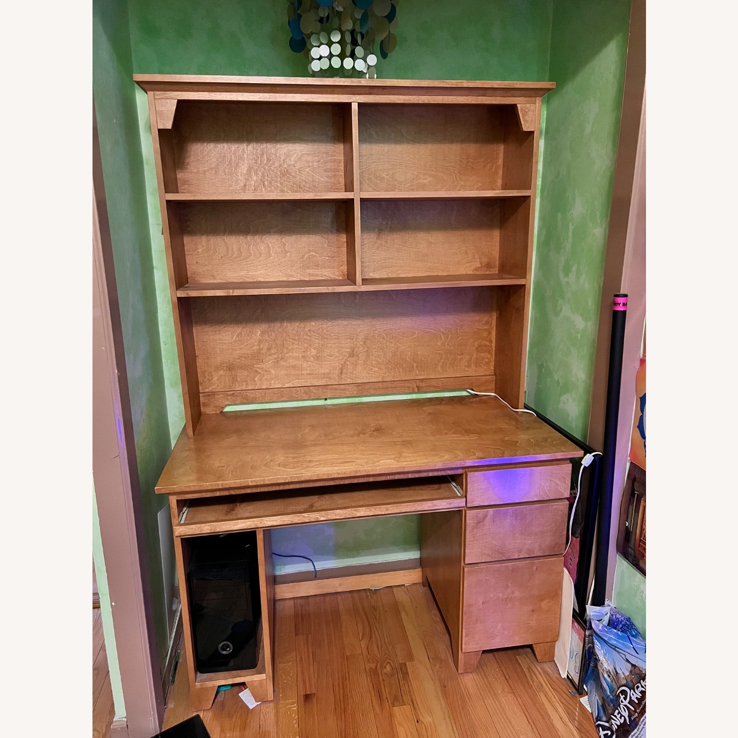 Light Brown Solid Wood Desk  - image-1