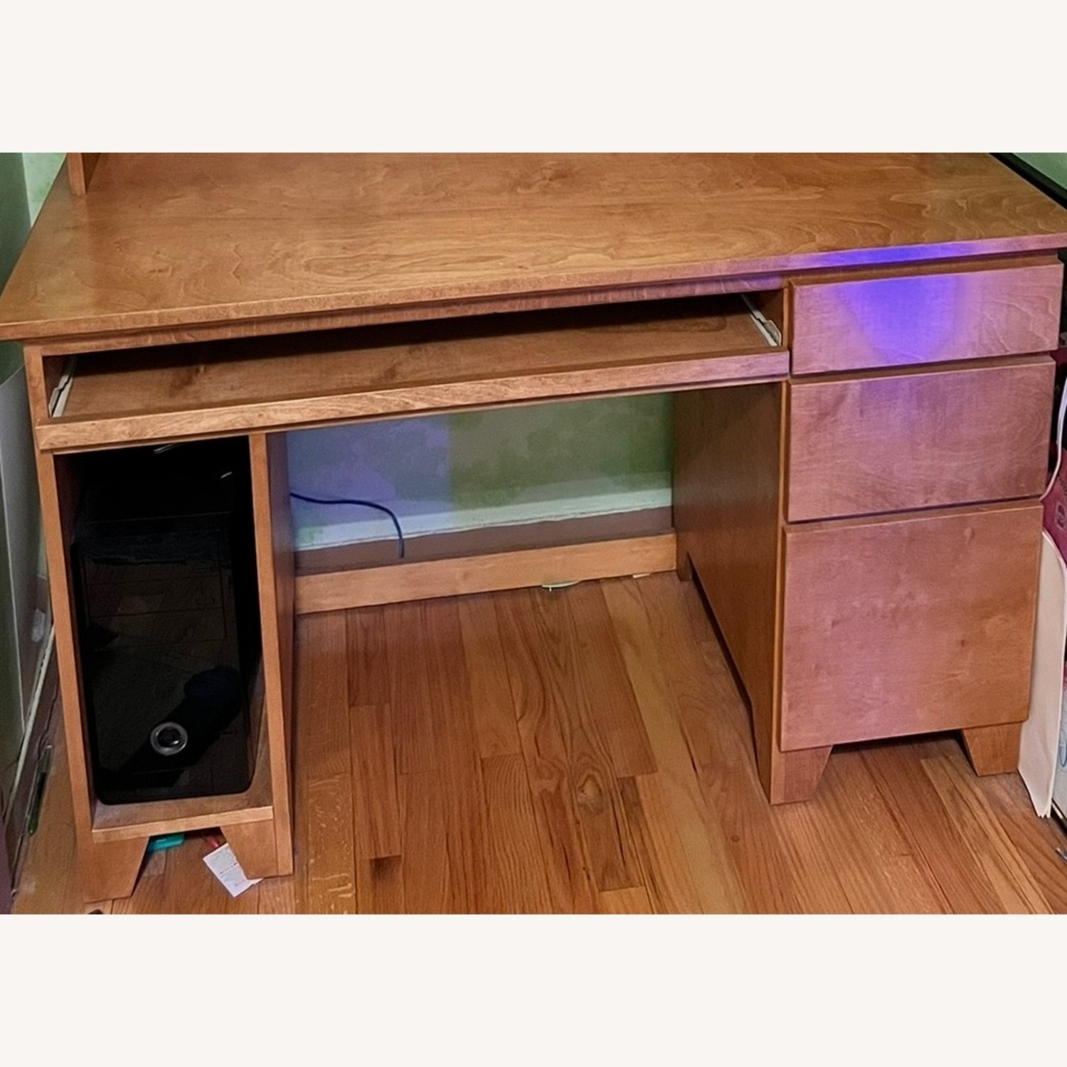 Light Brown Solid Wood Desk  - image-3