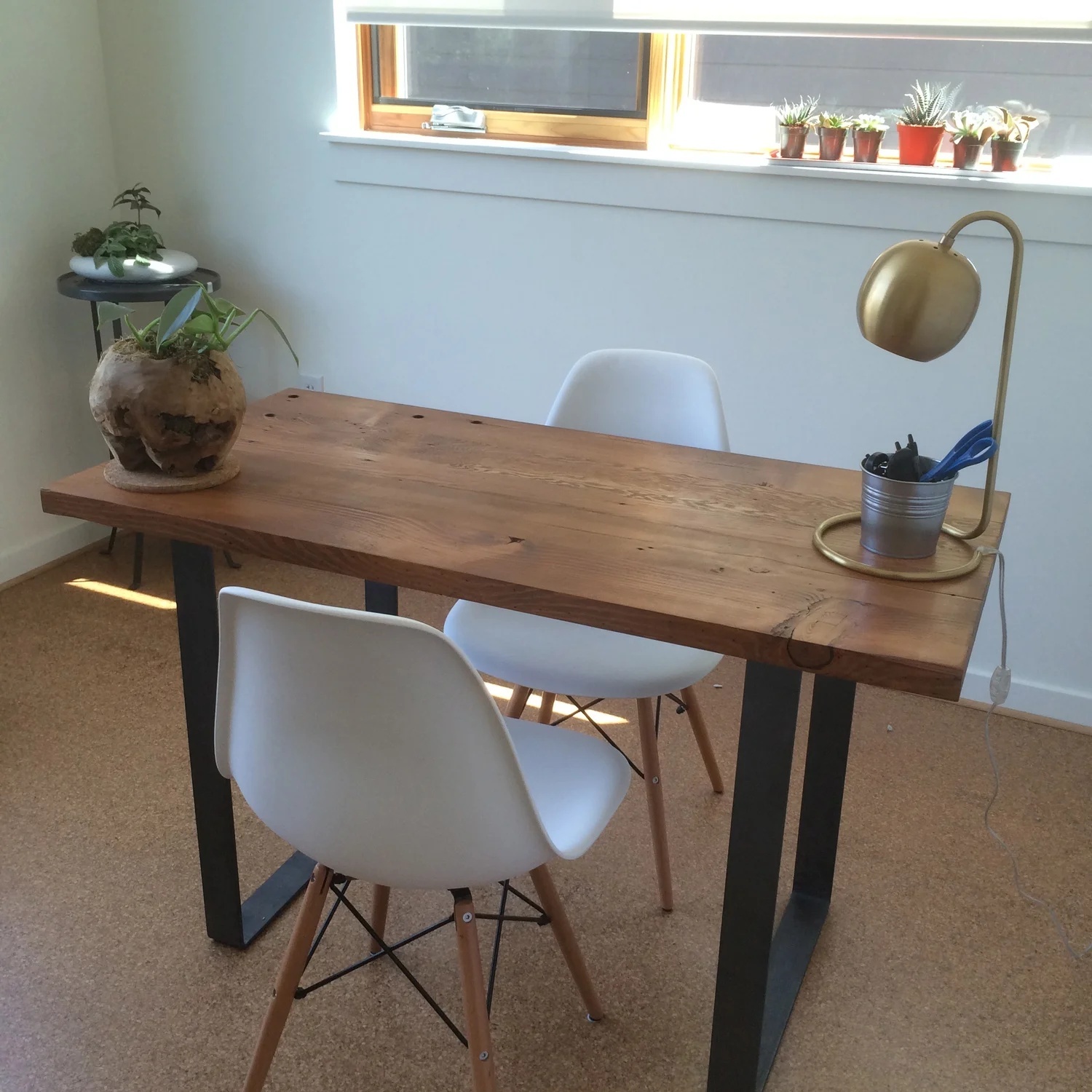 Dark Brown Wood Desk - image-4