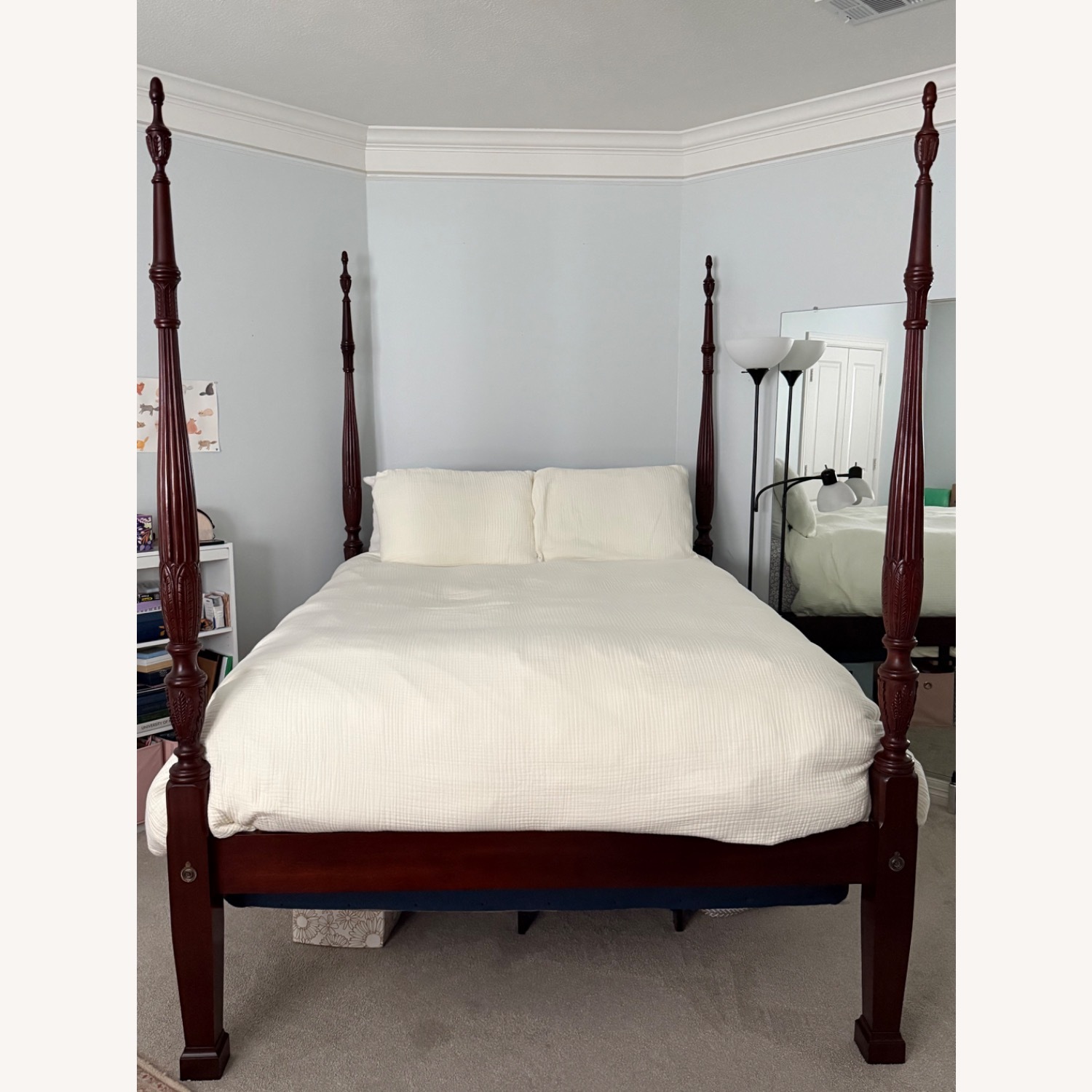 Wooden Four Poster Queen Bed  - image-2