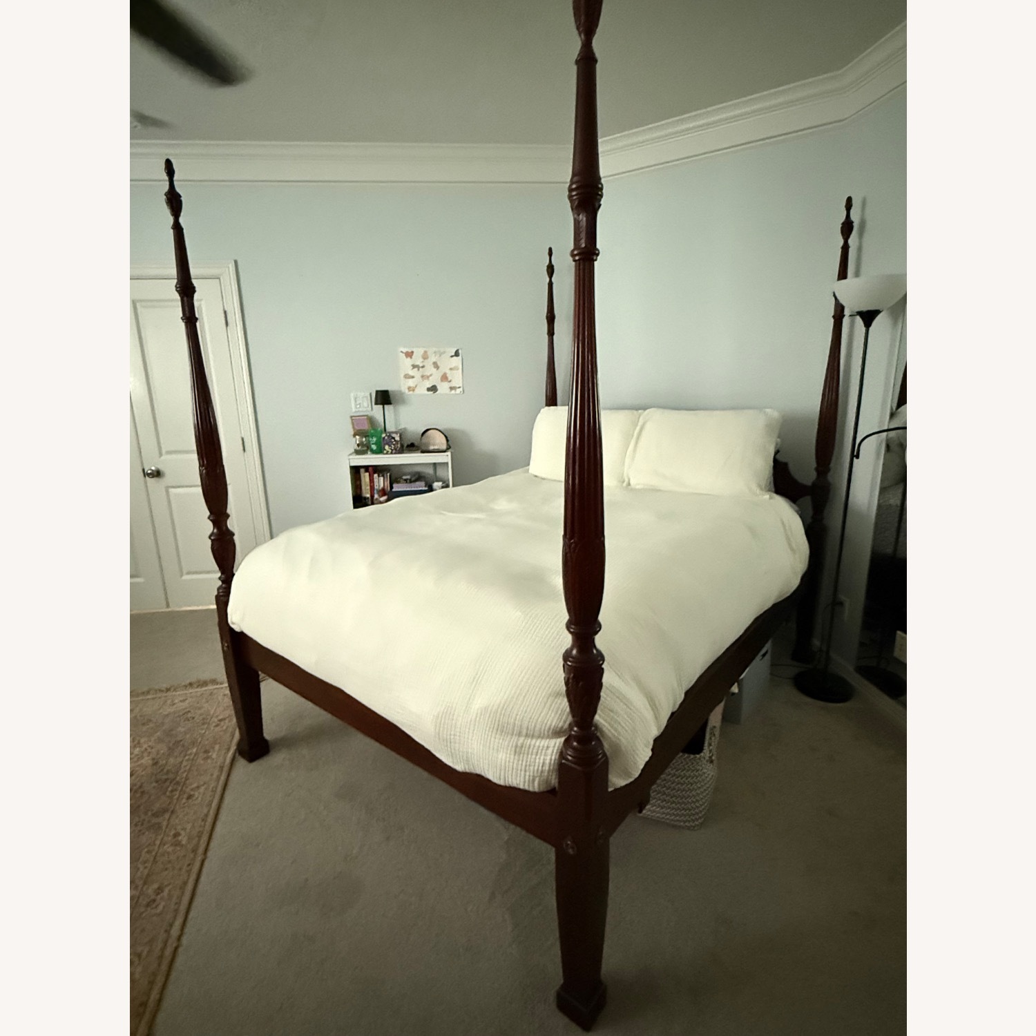 Wooden Four Poster Queen Bed  - image-1