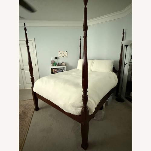 Used Wooden Four Poster Queen Bed  for sale on AptDeco