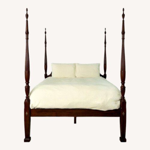 Used Wooden Four Poster Queen Bed  for sale on AptDeco