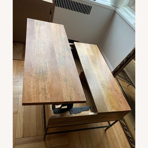 Used West Elm Industrial Storage Pop-up Coffee Table for sale on AptDeco