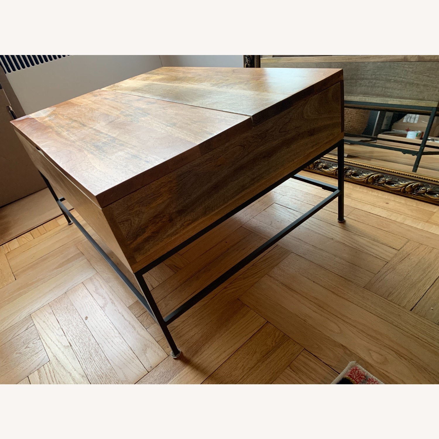 West Elm Industrial Storage Pop-up Coffee Table - image-2