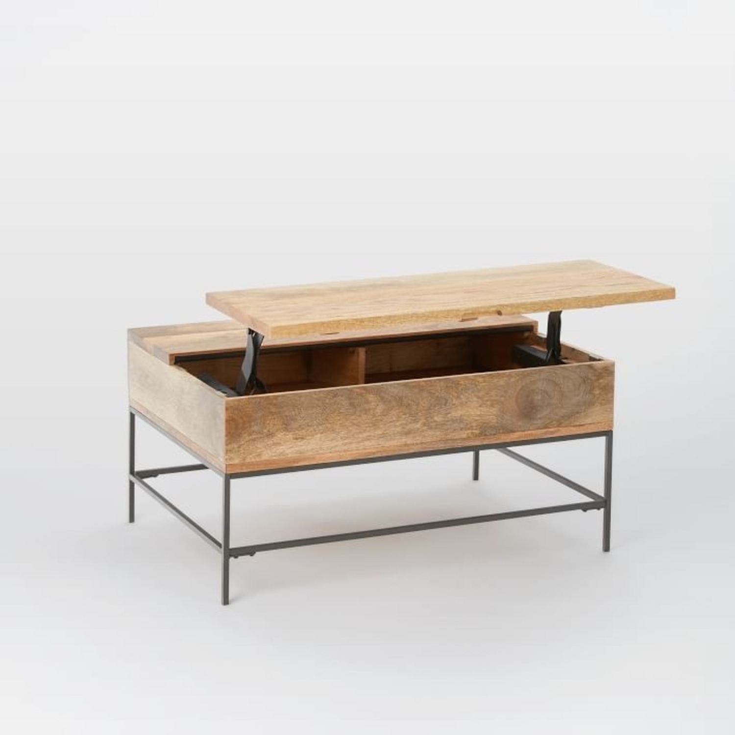 West Elm Industrial Storage Pop-up Coffee Table - image-4