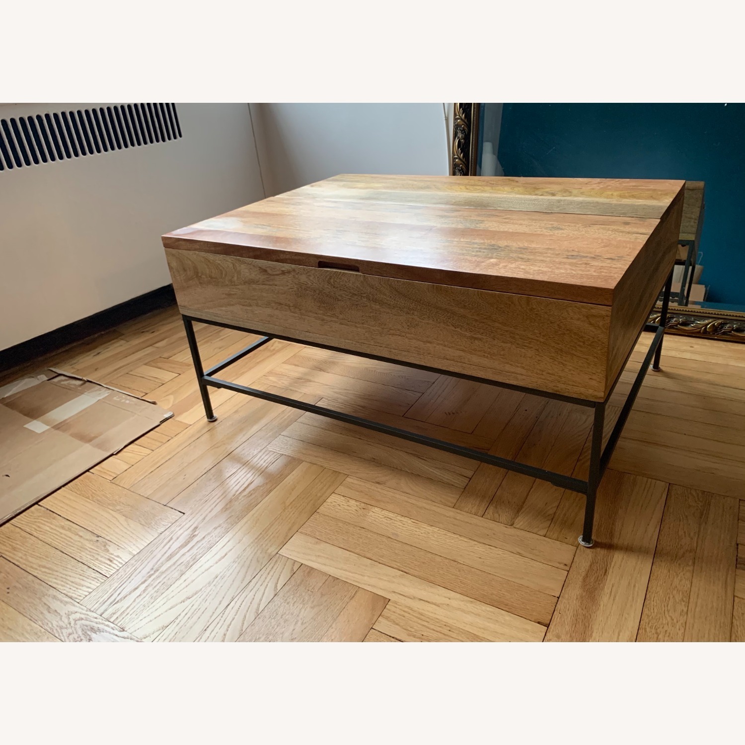 West Elm Industrial Storage Pop-up Coffee Table - image-3