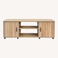 Light Brown Wood Media Storage