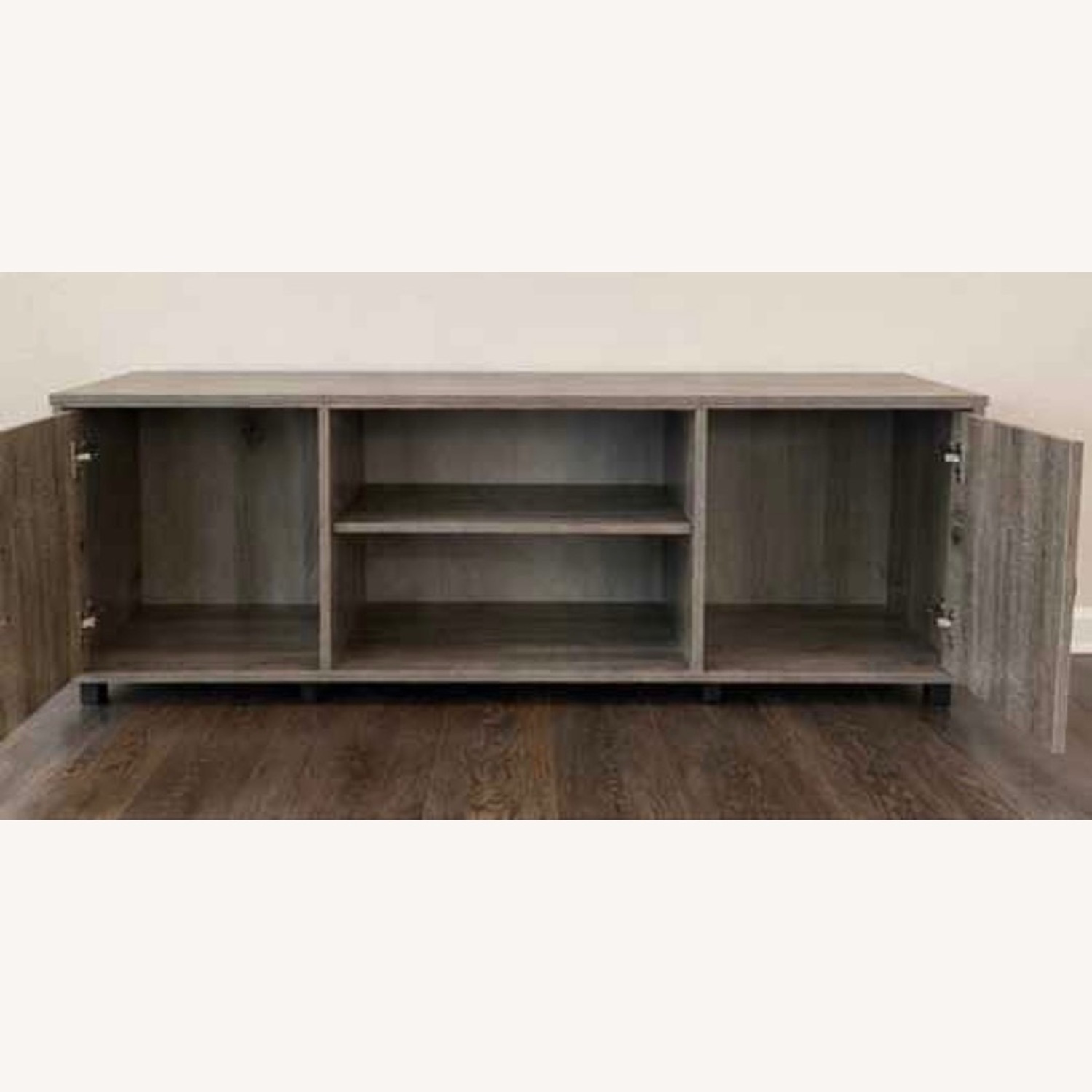 Light Brown Wood Media Storage - image-4