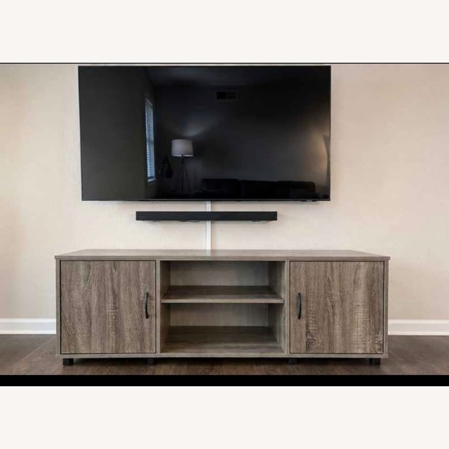 Light Brown Wood Media Storage - image-2