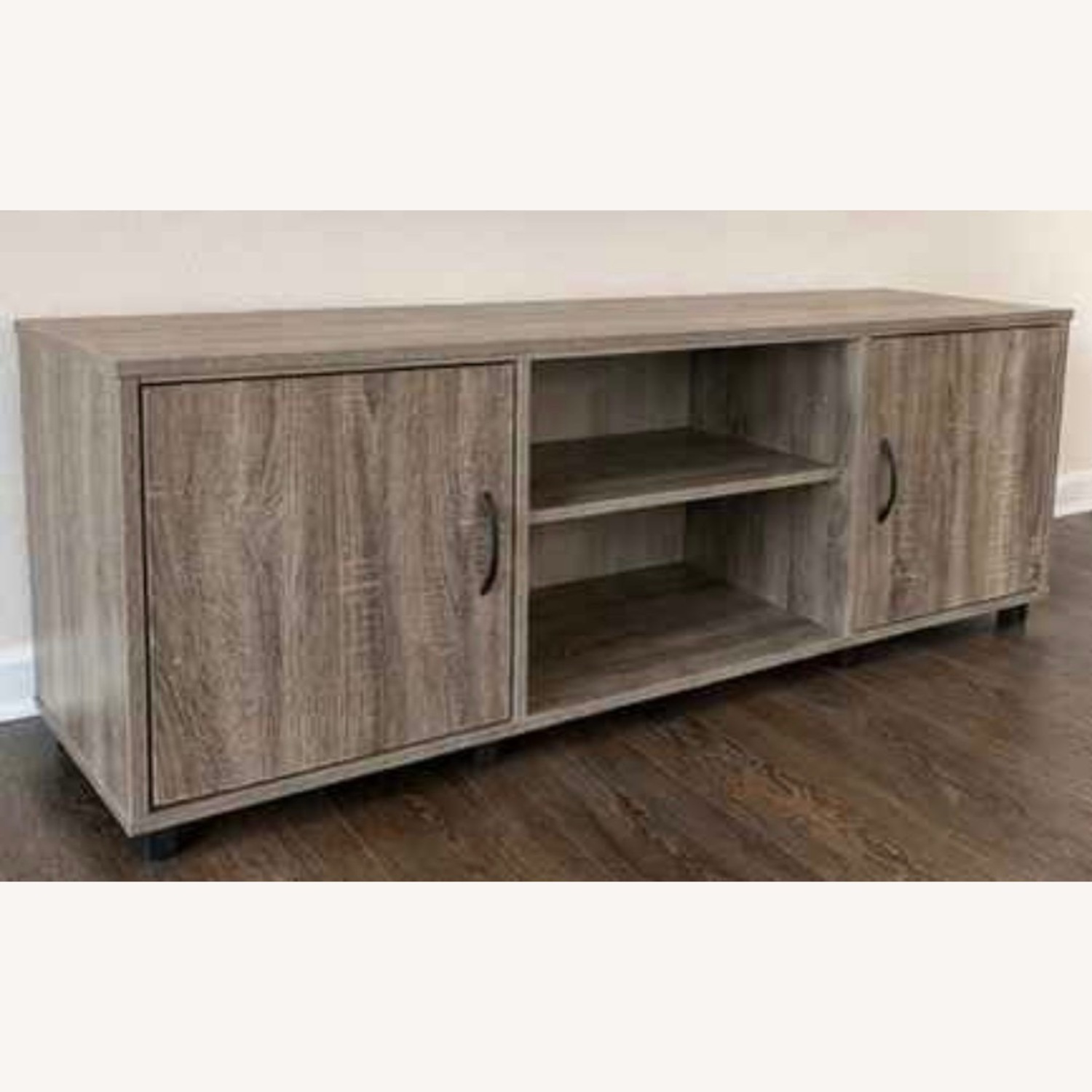 Light Brown Wood Media Storage - image-3