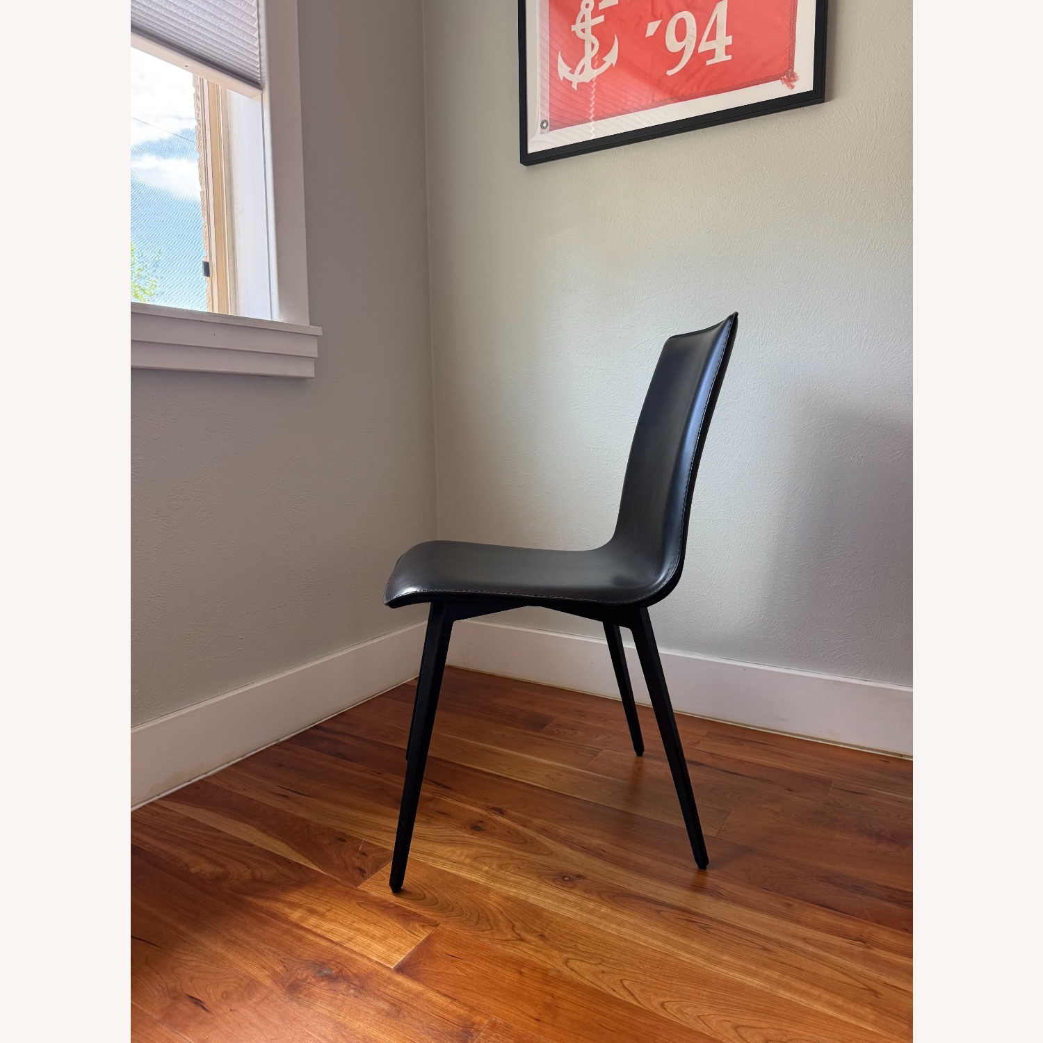 Room & Board Hirsch Black Leather Dining Chairs - image-2