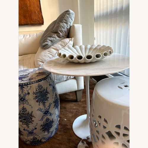 Used Mid-Century Pedestal Tulip Side Table  for sale on AptDeco