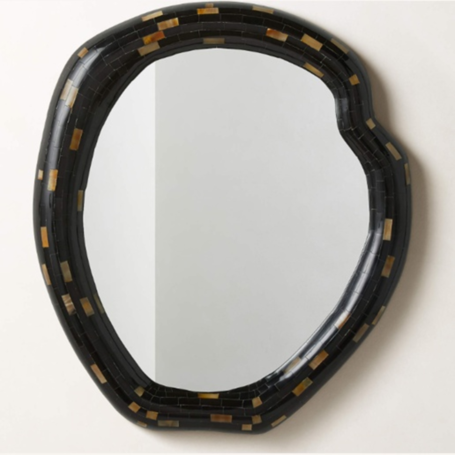 CB2 Horn Black Round Wall Mirror 31.75"x36.5" - image-4