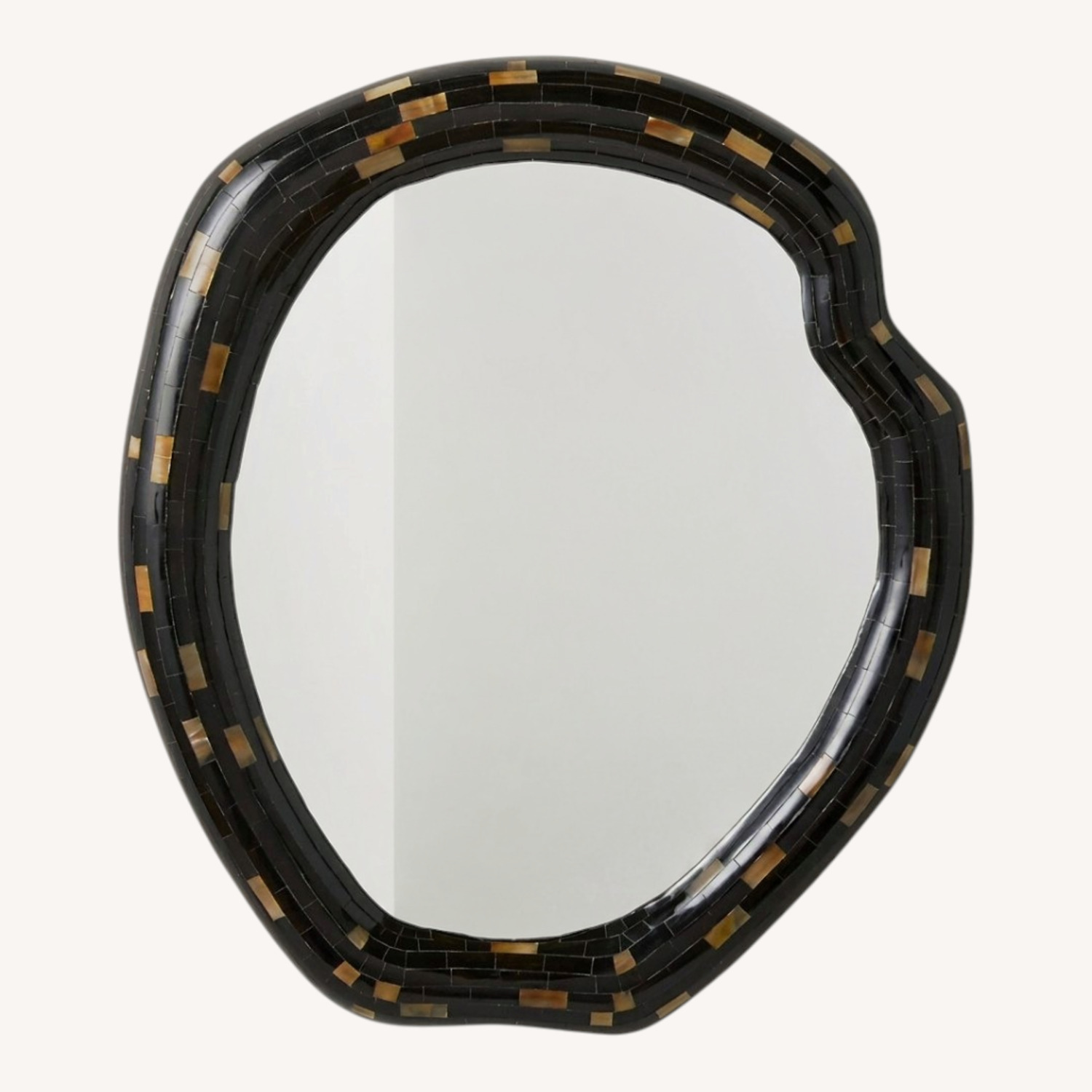 CB2 Horn Black Round Wall Mirror 31.75"x36.5" - image-0