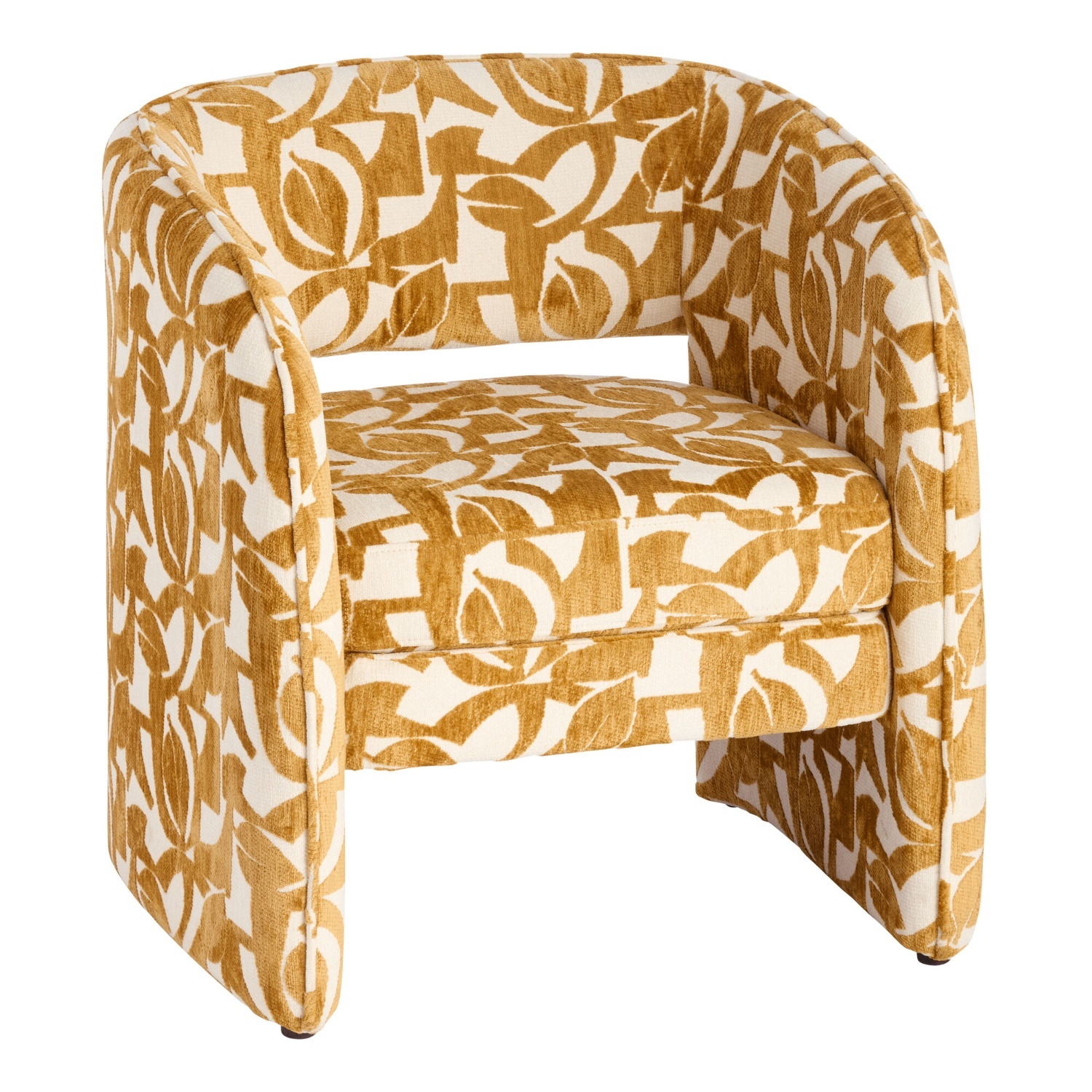 World Market Mariano Curved Cutout Back Upholstered Chair - image-4
