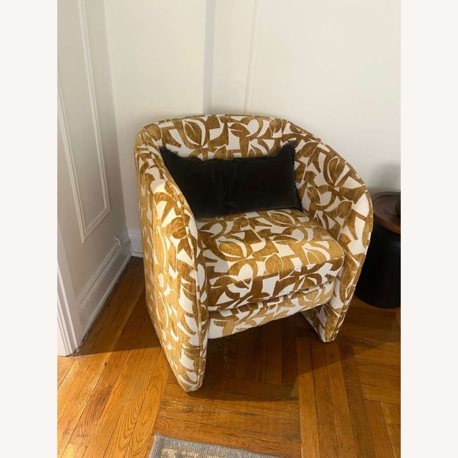 World Market Mariano Curved Cutout Back Upholstered Chair - image-1