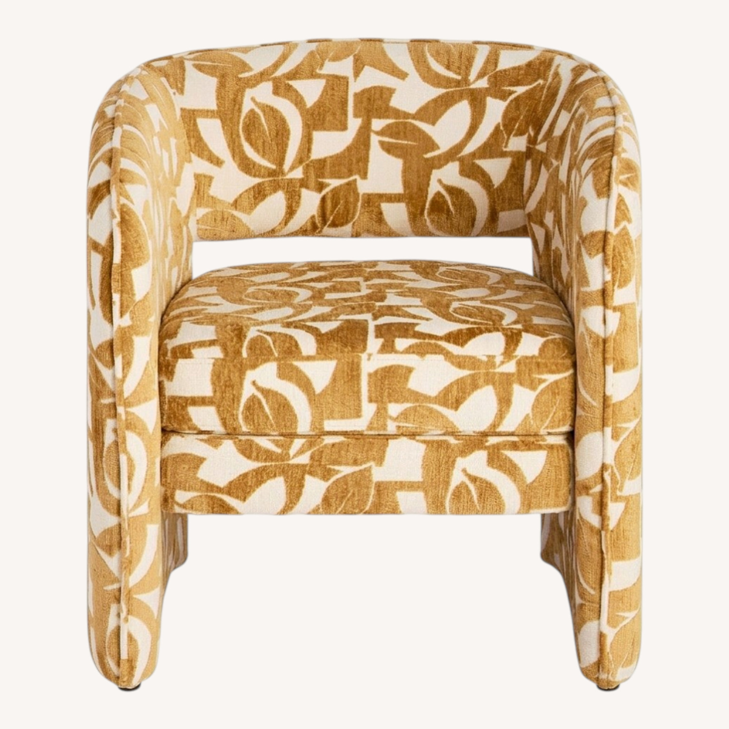 World Market Mariano Curved Cutout Back Upholstered Chair - image-0