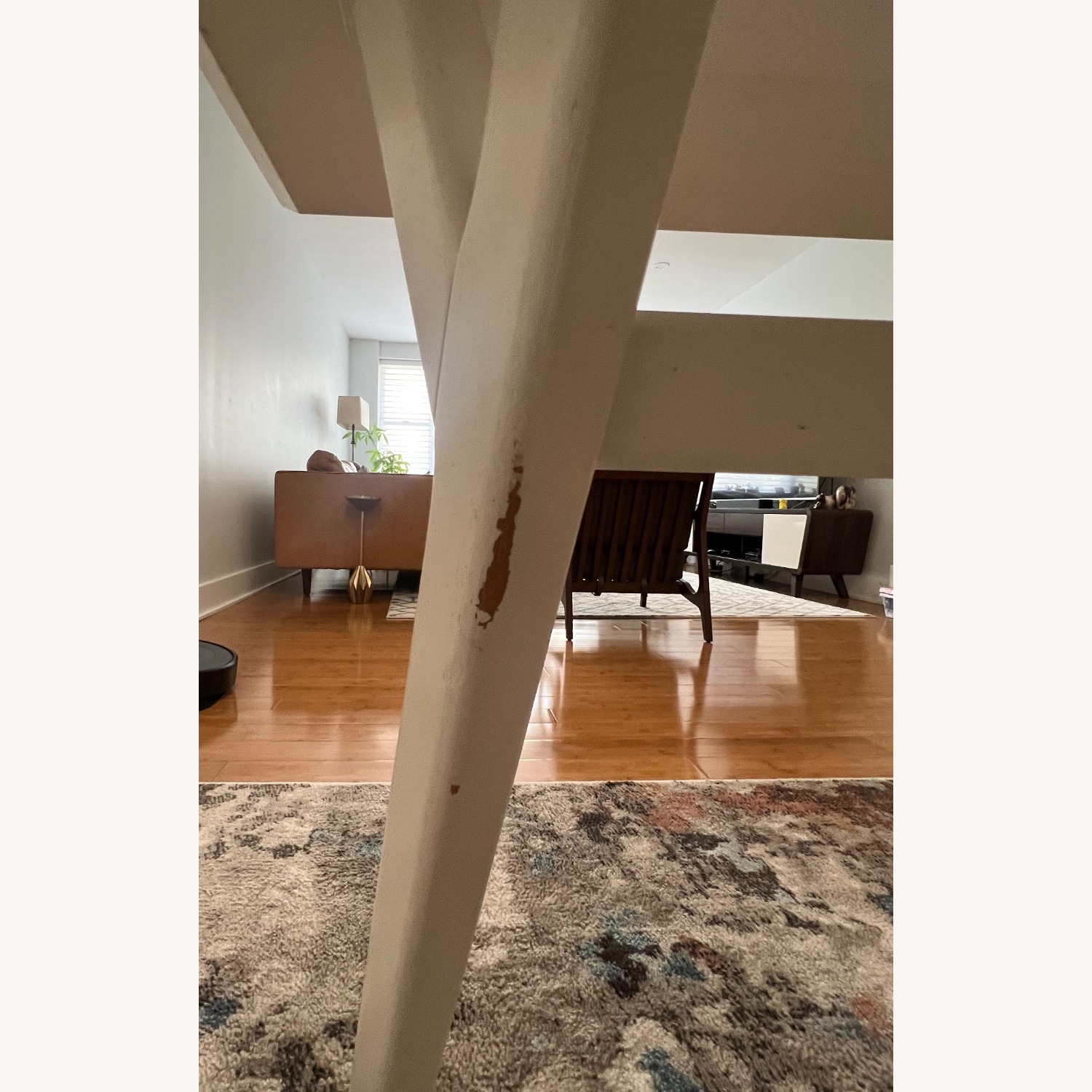West Elm White Mid-Century Extendable Dining Table - image-5
