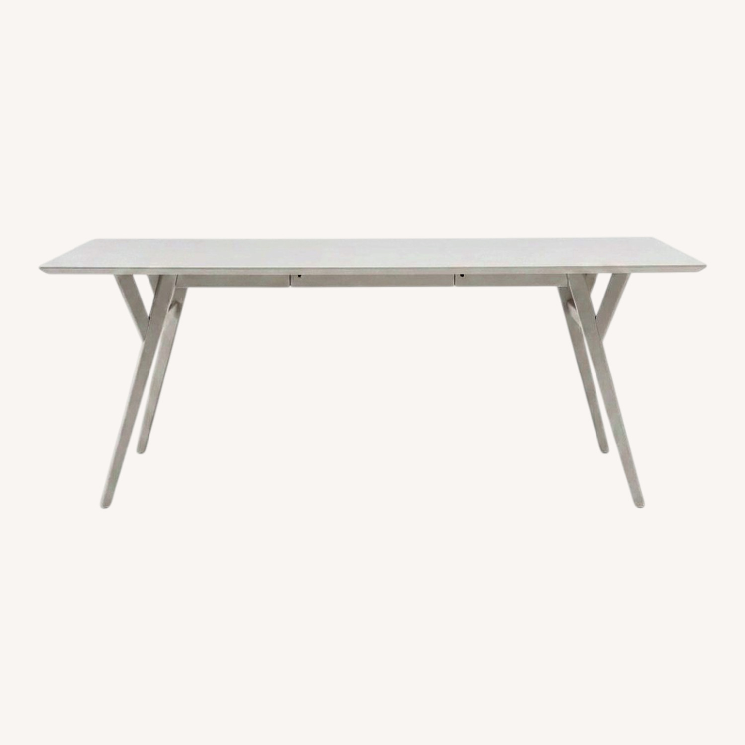 West Elm White Mid-Century Extendable Dining Table - image-0