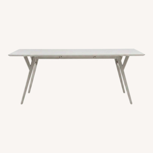 Used West Elm White Mid-Century Extendable Dining Table for sale on AptDeco