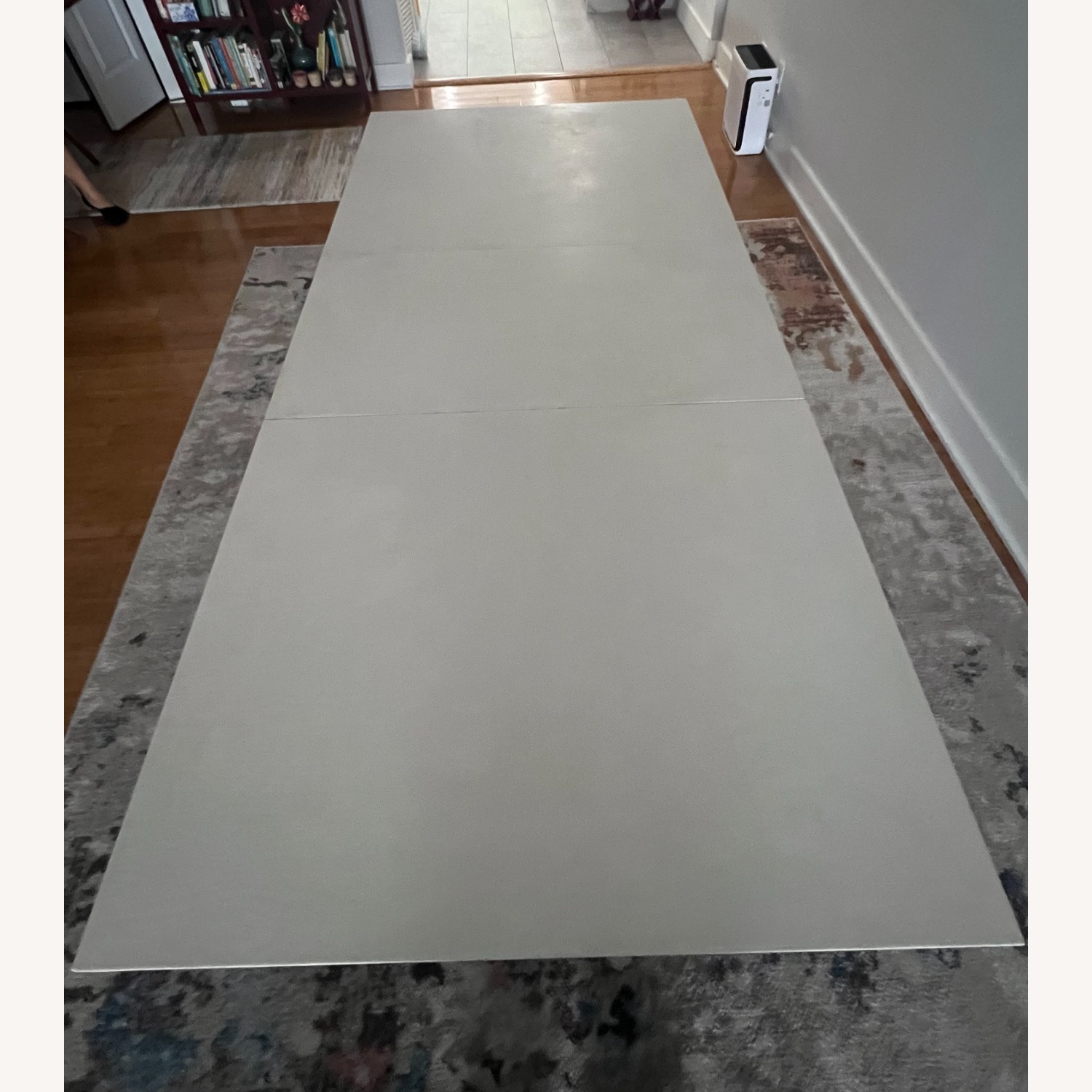 West Elm White Mid-Century Extendable Dining Table - image-8