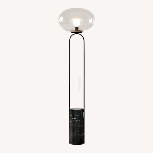 Used CB2 Polo Black Marble Floor Lamp for sale on AptDeco
