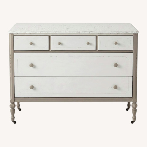 Used Vintage Wood Painted White Dresser for sale on AptDeco