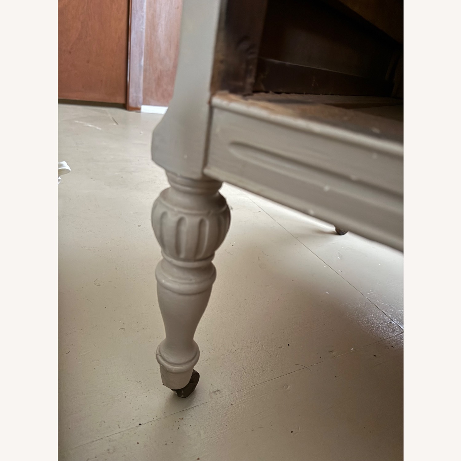 Vintage Wood Painted White Dresser - image-4