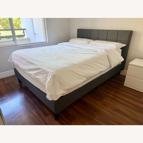 Used Costsco Blackstone by Zinus Upholstered Queen Platform Bed for sale on AptDeco