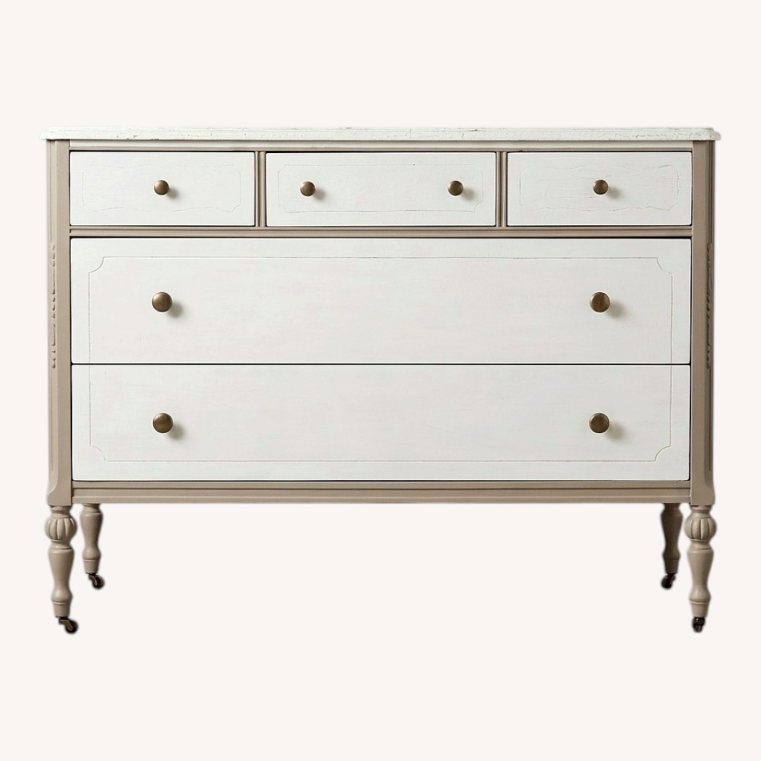 Vintage/Antique Finds White Wood Dresser - image-0