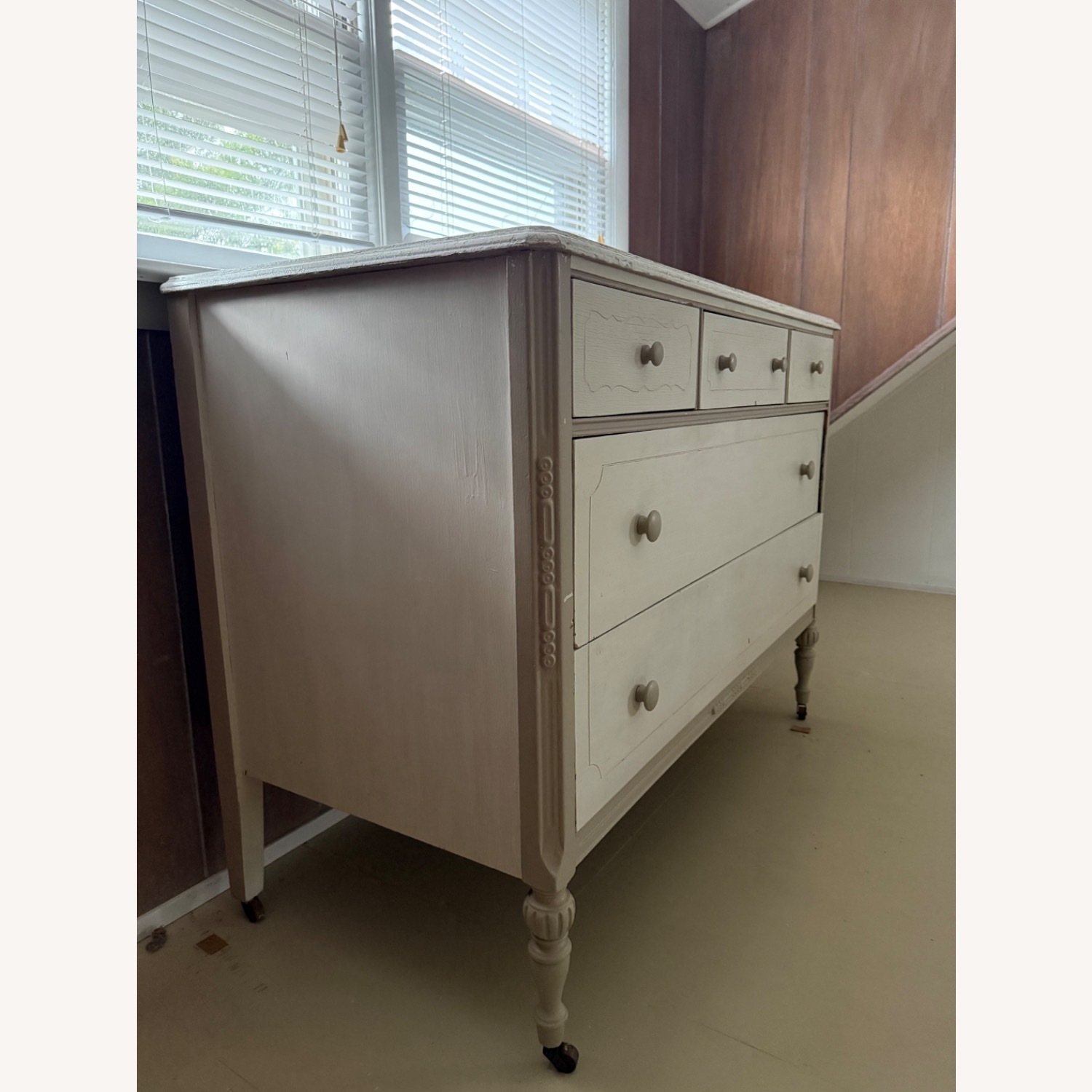 Vintage/Antique Finds White Wood Dresser - image-2
