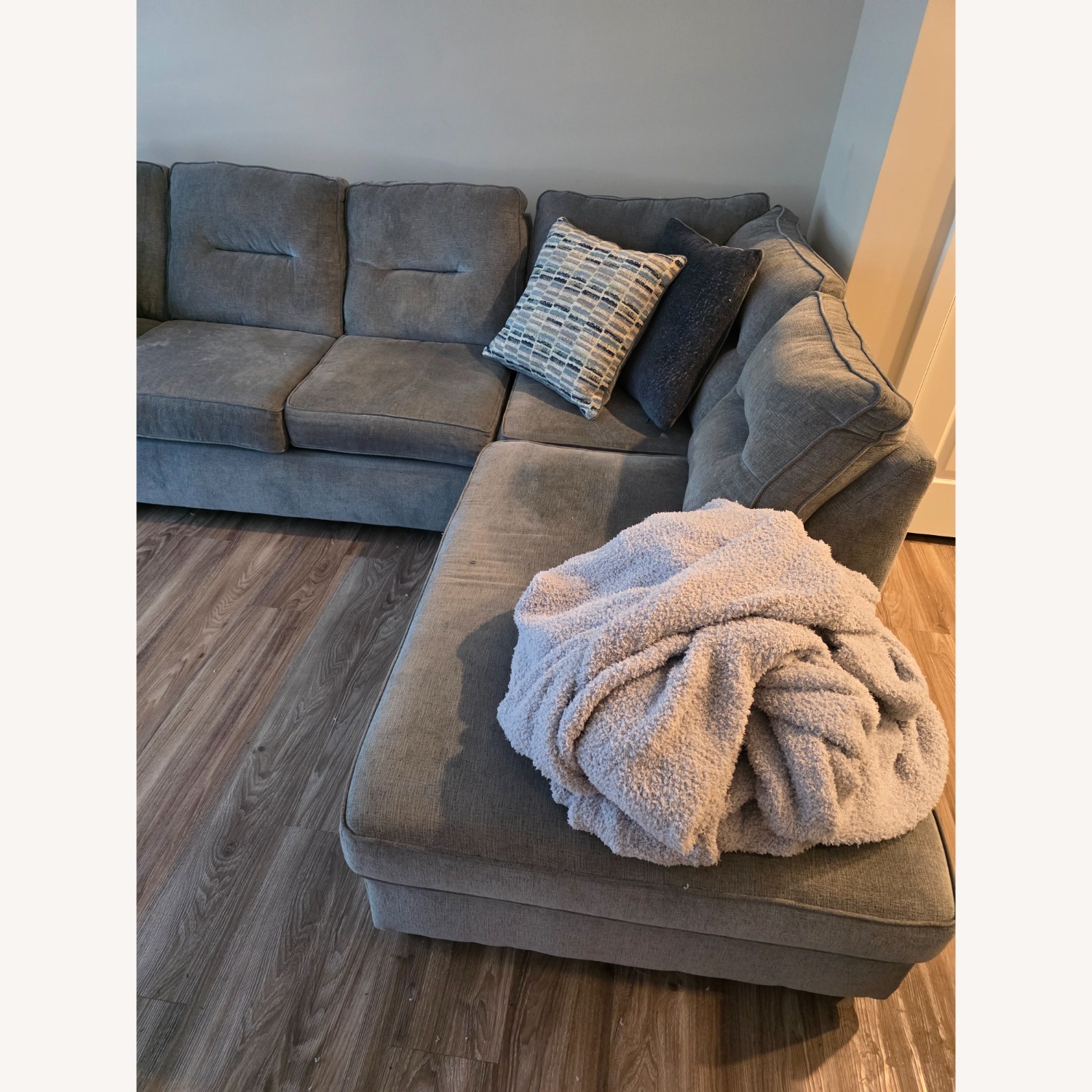 Dylan Slate 112'' 2 Piece Right Arm Facing Chaise Sectional - image-2