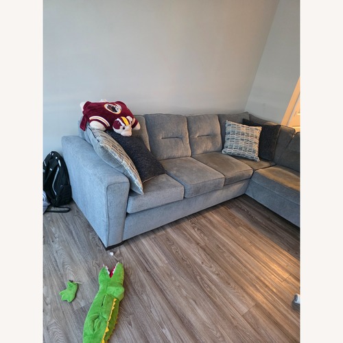 Used Dylan Slate 112'' 2 Piece Right Arm Facing Chaise Sectional for sale on AptDeco